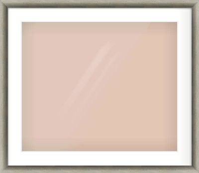 Silver Spoon Frame for 60 × 50cm artwork, with Smooth White Single Mount
