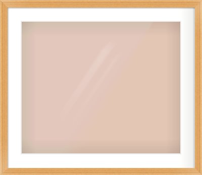 Oak Veneer Flat Frame for 600 × 500mm artwork, with Smooth White Single Mount