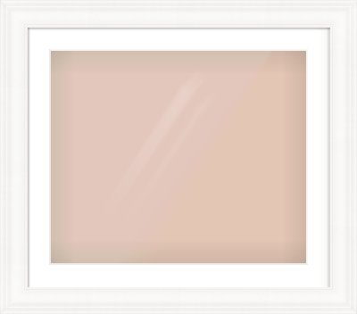 White Scoop Frame for 600 × 500mm artwork, with Smooth White Single Mount