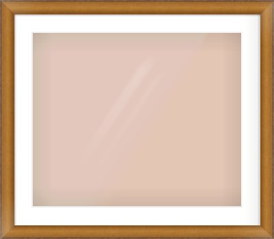 Bronze Cushion Frame for 600 × 500mm artwork, with Smooth White Single Mount