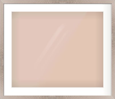 Silver & Black Sided Flat Frame for 60 × 50cm artwork, with Smooth White Single Mount
