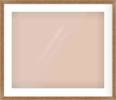 Brushed Bronze with Black Sides Flat Frame for 600 × 500mm artwork, with Smooth White Single Mount