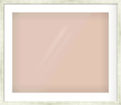 Champagne Flat Frame for 60 × 50cm artwork, with Smooth White Single Mount