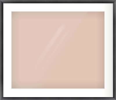 Black Angle Frame for 600 × 500mm artwork, with Smooth White Single Mount