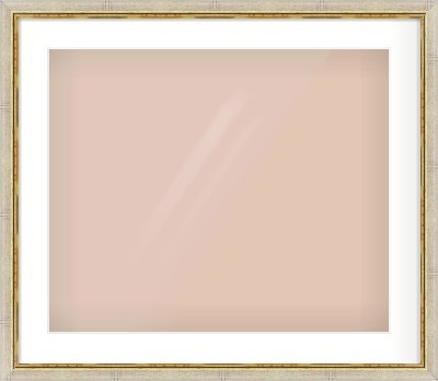 Silver Foil Flat Frame for 60 × 50cm artwork, with Smooth White Single Mount