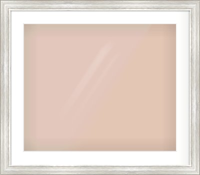 Silver Scoop Frame for 60 × 50cm artwork, with Smooth White Single Mount