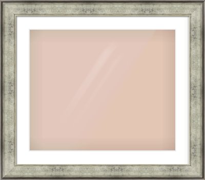 Silver Flat Frame for 60 × 50cm artwork, with Smooth White Single Mount
