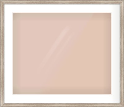 Silver Cushion Frame for 60 × 50cm artwork, with Smooth White Single Mount