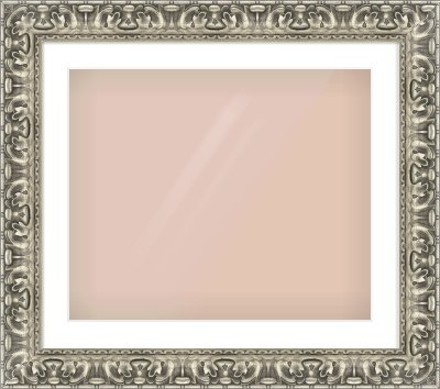 Silver Reverse Frame for 60 × 50cm artwork, with Smooth White Single Mount