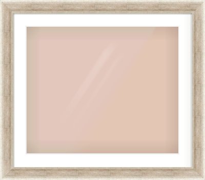 Silver Flat Frame for 60 × 50cm artwork, with Smooth White Single Mount