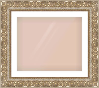 Silver / Gold Reverse Frame for 60 × 50cm artwork, with Smooth White Single Mount