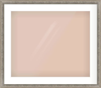 Silver Dome Frame for 60 × 50cm artwork, with Smooth White Single Mount