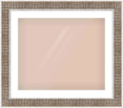 Silver Flat Frame for 60 × 50cm artwork, with Smooth White Single Mount