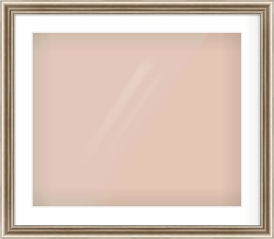Silver Cushion Frame for 60 × 50cm artwork, with Smooth White Single Mount