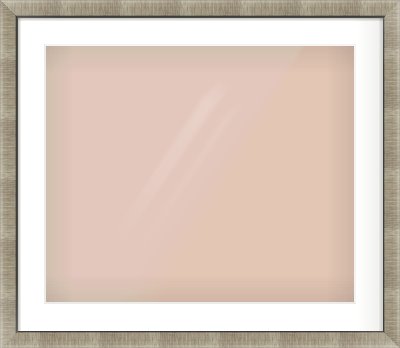 Silver & Black Sided Flat Frame for 60 × 50cm artwork, with Smooth White Single Mount