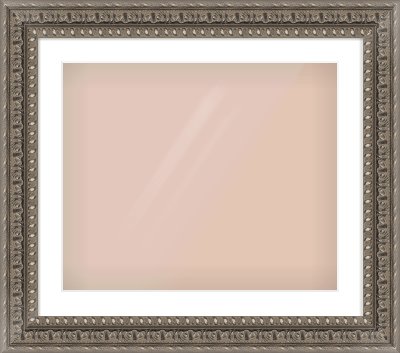 Silver Reverse Frame for 60 × 50cm artwork, with Smooth White Single Mount