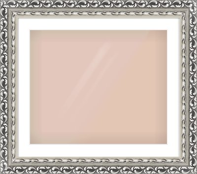Silver Reverse Frame for 60 × 50cm artwork, with Smooth White Single Mount