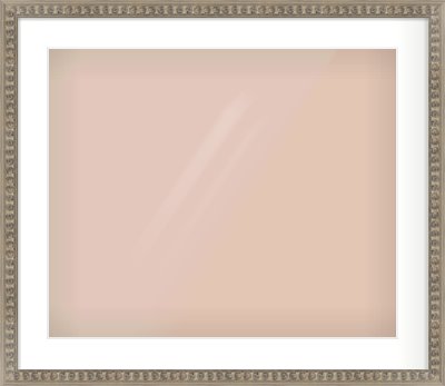 Silver Cushion Frame for 60 × 50cm artwork, with Smooth White Single Mount