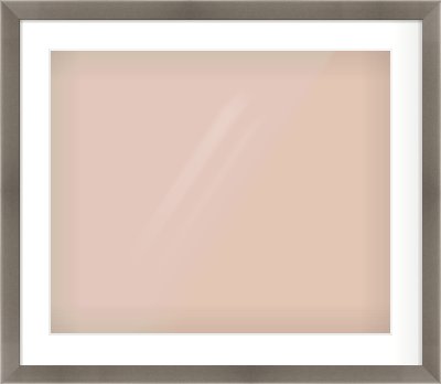 Pewter Flat Frame for 60 × 50cm artwork, with Smooth White Single Mount