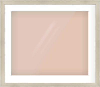 Silver Flat Frame for 60 × 50cm artwork, with Smooth White Single Mount