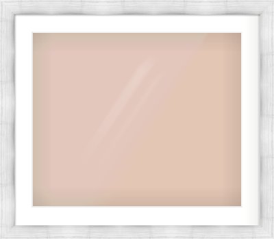 Silver Foil Flat Frame for 60 × 50cm artwork, with Smooth White Single Mount