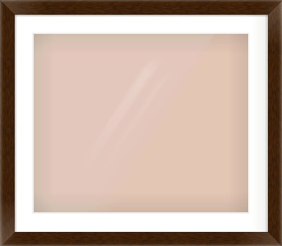 Wenge Flat Frame for 600 × 500mm artwork, with Smooth White Single Mount