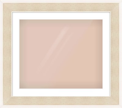 Silver / White Scoop Frame for 60 × 50cm artwork, with Smooth White Single Mount