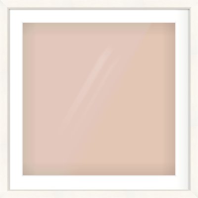 Cream Flat Frame for 60 × 60cm artwork, with Smooth White Single Mount