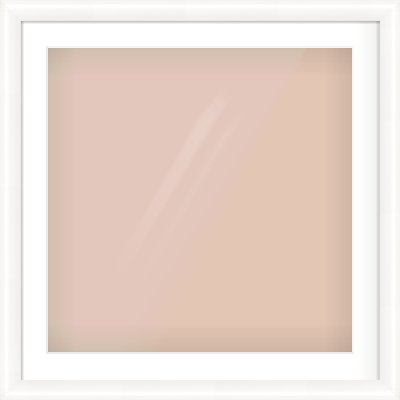 Gloss White Cushion Frame for 60 × 60cm artwork, with Smooth White Single Mount