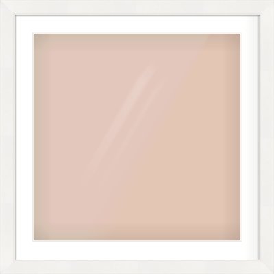 White Beveled Frame for 60 × 60cm artwork, with Smooth White Single Mount