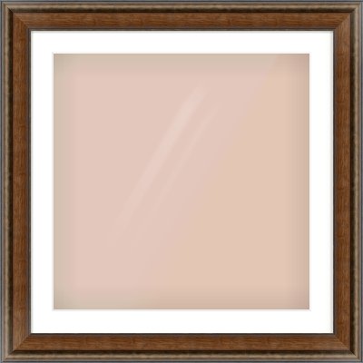Walnut / Pewter Spoon Frame for 600 × 600mm artwork, with Smooth White Single Mount