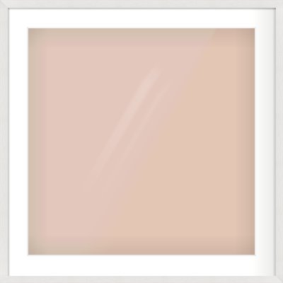 White Flat Frame for 60 × 60cm artwork, with Smooth White Single Mount