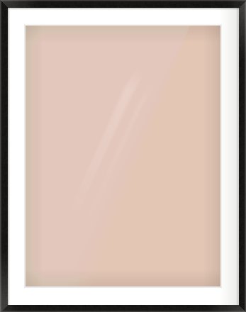 Black Wood Grain Flat Frame for 60 × 80cm artwork, with Smooth White Single Mount