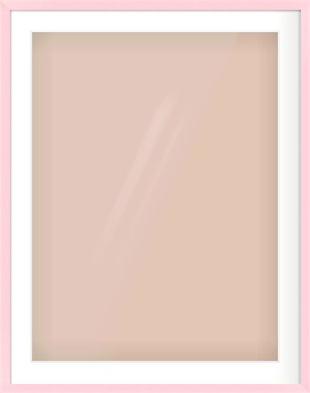 Pink Paint Flat Frame for 60 × 80cm artwork, with Smooth White Single Mount