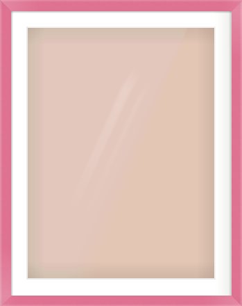 Pink Paint Flat Frame for 60 × 80cm artwork, with Smooth White Single Mount