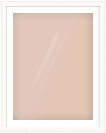 White Spoon Frame for 60 × 80cm artwork, with Smooth White Single Mount