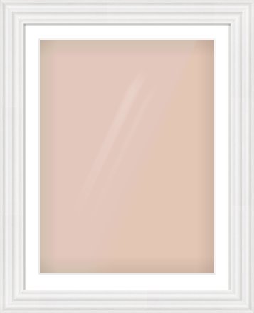 White Spoon Frame for 60 × 80cm artwork, with Smooth White Single Mount
