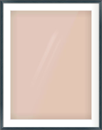 Aqua Blue Stain Cushion Frame for 60 × 80cm artwork, with Smooth White Single Mount
