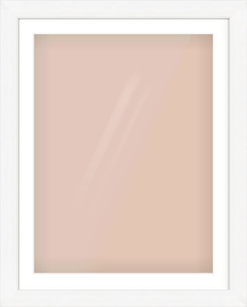 Natural Grain / White Stain Stepped Frame for 60 × 80cm artwork, with Smooth White Single Mount