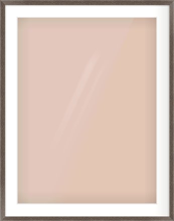Dark Walnut Flat Frame for 60 × 80cm artwork, with Smooth White Single Mount