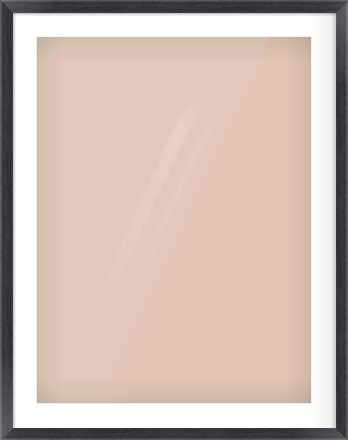 Black Wood Grain Flat Frame for 60 × 80cm artwork, with Smooth White Single Mount