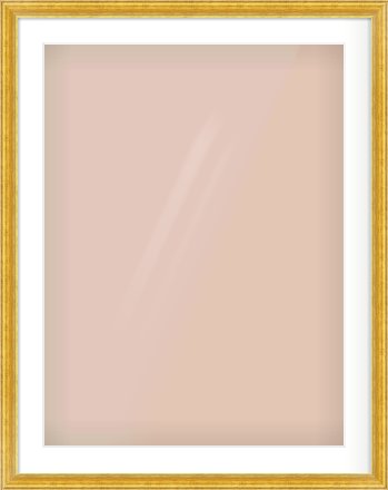 Gold Reverse Frame for 60 × 80cm artwork, with Smooth White Single Mount