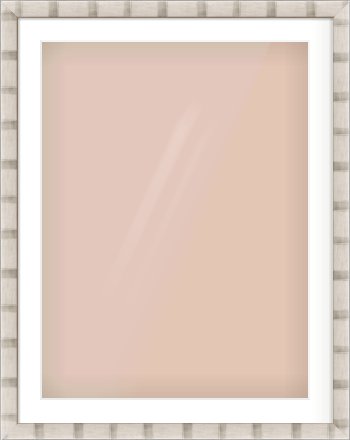 Silver Flat Frame for 60 × 80cm artwork, with Smooth White Single Mount