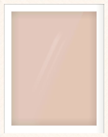 Ivory Flat Frame for 60 × 80cm artwork, with Smooth White Single Mount