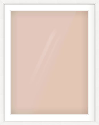 White Beveled Frame for 60 × 80cm artwork, with Smooth White Single Mount
