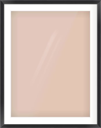 Black Angle Frame for 60 × 80cm artwork, with Smooth White Single Mount