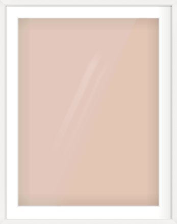 White Beveled Frame for 60 × 80cm artwork, with Smooth White Single Mount