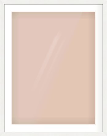 White Flat Frame for 60 × 80cm artwork, with Smooth White Single Mount