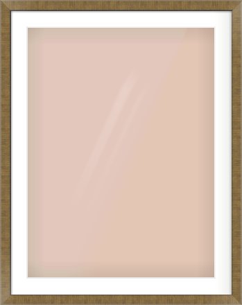 Bronze Flat Frame for 60 × 80cm artwork, with Smooth White Single Mount