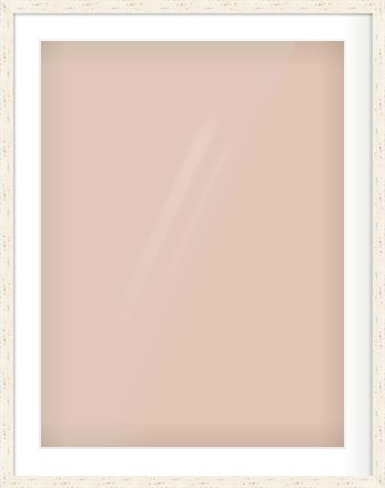 White Flat Frame for 60 × 80cm artwork, with Smooth White Single Mount